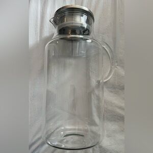 1 Gallon Glass Pitcher with Stainless Steel Lid